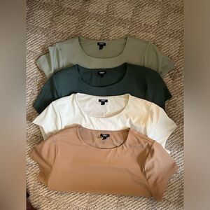 LOT of Express Body Contour Crop Tees